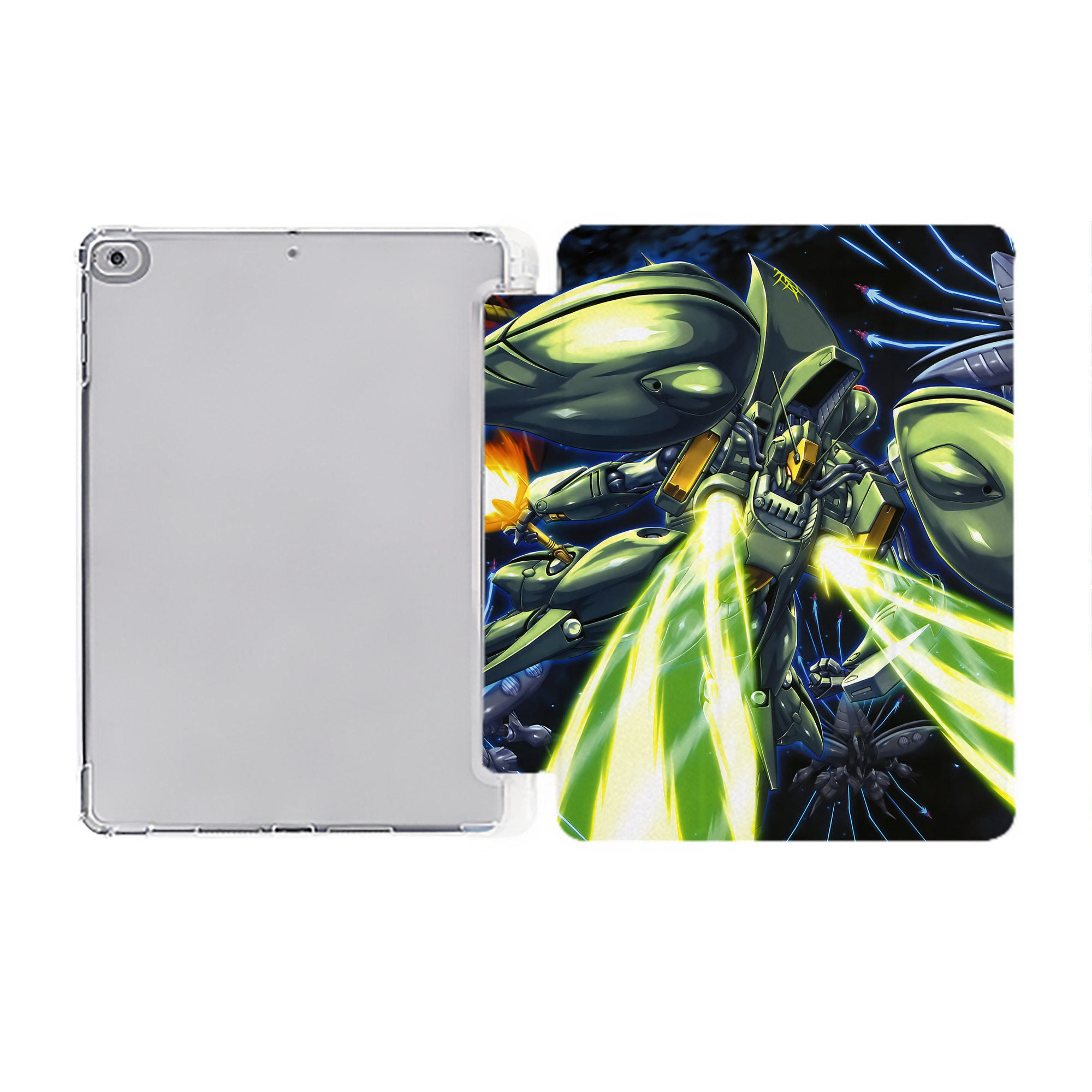 （画像用） 機動戦士ガンダム Mobile Suit Gundam IPad ケース ペン収納付き 三つ折りスタンド PUレザー×シリコン 対応機種9.5/10.5/10.9インチ